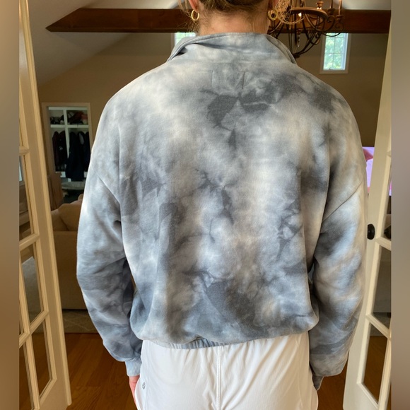 American Eagle Tie-Dye Cropped Quarter Zip - Picture 2 of 2